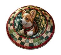 Genérico Christmas 3D Optical Illusion Rug, Round Swirl Rug, Funny Santa Claus Quilted & GNOME Quilted Mat, Non-Slip Mats, Holiday Decoration for Entryway Living Room Bedroom