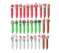 Genérico Christmas 4-Color Gel Ink Pens, 30 Pack Holiday Themed Writing Tools, 10 x 2,5 x 2 cm, Multi-Functional School Supplies for Kids, Party Favors, Classroom Prizes