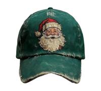 Genérico Christmas Baseball Cap - Polyester 23.8cm, Santa Hat Cap, Breathable Design | Adjustable Strap Fit, Vintage Embroidery, Embroidered Caps, Unisex Baseball Caps For Adults, Family, Holiday
