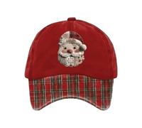 Genérico Christmas Baseball Hat - Curved Brim Adjustable Headgear, Santa Ball Cap, Holiday Hat for Kids, Adult, Friends, Outdoor, Activity, Party, Commute, Red, 2.67 * 6.69 * 5.51in