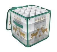 Genérico Christmas Bauble Storage Box - 3 Inch PP Waterproof Fabric | 64 Grid Organizer | Christmas Ornament Storage Box | Ball Ornament Divider Container For Home Apartment Office Seasonal Decor Use