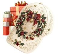 Genérico Christmas Beaded Baseball Hat DIY Kit Handmade Christmas Headgear