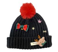 Genérico Christmas Beanies For Adults | Unisex Knitted Holiday Beanie | Printed Wool Santa Claus Hat | Knitted Holiday Beanies | Winter Knit Cap | Christmas Beanie Hat For Men Women