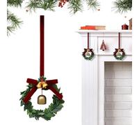 Genérico Christmas Bell Garland Ornament - Festive Tree Decoration with Bow & Pine Cones | Simulation Wreath For Fireplace, Doorway & Window Hanging