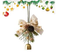 Genérico Christmas Bells, Pine Branches Decorations, Bows Artificial Decorative Pine Branch, Sound Enhancing Accessory, Door Wall Hanging, Seasonal Home Decor, Theater Stage Prop, Perfect for Holiday