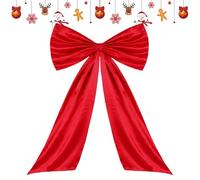 Genérico Christmas Bow - Decorative Holiday Ribbon | Satin and Polyester Material with Pre-Tied Design adds Festive Charm and Elegance, Perfect for Wreaths, Garlands, Presents