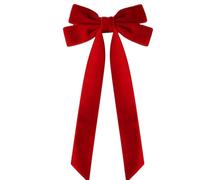 Genérico Christmas Bow - Velvet Ribbon, Decoration Indoor Accent, Festive Ornament with Hanging Loop, Plush Fabric Tree Decor, Home Display Feature, Holiday Mantelpiece Embellishment