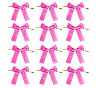 Generico Christmas Bows - 3.35x3.35 Inches, Ribbon Bow, Lightweight | Comfortable Red Bows, Burgundy for Christmas Tree Garland Wreath Gift Wrapping Indoor Outdoor Holiday Wedding Party Decoration