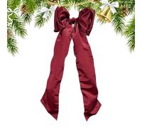 Generico Christmas Bows Decor, Red Bows for Christmas Tree Decorations, Large Polyester Home Decor for Party Indoor Bedroom Outdoor Office Shop School Apartment Hotel Winter Holiday