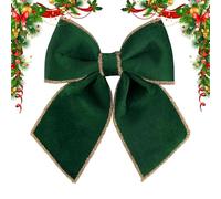 Genérico Christmas Bows - Seasonal Decor Holiday Ribbon Bow | Festive Bows for Wreath, Door, Wall, Stairs, Fireplace, Mantel, Home, Office, Party, Wedding or Home Display, 20x26cm