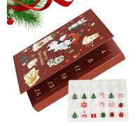 Genérico Christmas Box - 24-Day Fillable Drawer Set, 30cm | Paper Craft, 30x21cm, 24 Empty Compartments, Fill With Treats/Notes, Perfect For Family Countdown & Holiday Fun