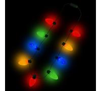 Genérico Christmas Bulb Necklaces | 9 LED Bulbs Ornament | 3 Flash Modes Colorful Holiday Light Up Necklace | For Women Kids Teens Friends Party Favors Birthday Holiday Tree