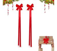 Genérico Christmas Cabinet Ribbons Bows Reusable Romantic Decor Party Decorations Holiday Themes Doors Walls Fences Trees Car Wreaths Tabletop Crafts Furniture Embellishments Seasonal Trims