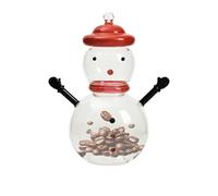 Genérico Christmas Candy Jar, Snowman Treat Container, Festive Glass Jar, With Lid, Treat Organizer, Table Centerpiece Decor, Banquets, Bedroom, Party, Wedding, Tabletop Display