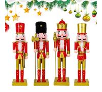 Generico Christmas Cascanueces - Cascanueces de madera para decoración navideña - Centro de mesa para interiores, apartamento, oficina, salón, fiesta, dormitorio