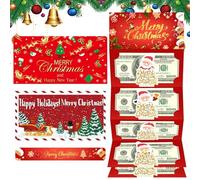 Genérico Christmas Cash Box - Paper 18x9cm 22x12cm | Santa Cash Holder | Surprise Money Holder For Family Friends Holiday Parties Gift Giving and Seasonal Celebration Use