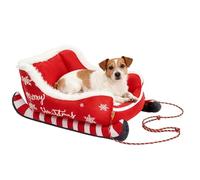 Genérico Christmas Cat Bed | Non-Slip Cushion Warm - Hygienic Maintenance Washable Dog Bed - Seasonal Pet Retreat For Puppy Winter Animal Indoor Outdoor Outside Car Sofa Crate