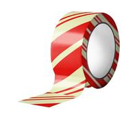 Genérico Christmas Caution Tape, 500x5cm PP Fluorescent Festive Flagging Tape, 16.4ft Holiday Decoration for Party, School, Campground, Pathways, Garden, Driveway, Living Room