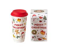 Genérico Christmas Coffee Cups - 580 ml Reusable Ceramic Holiday Drinkware, Festive Travel Mug For Hot Beverages, Ideal para mujeres, hombres, coworkers, amigos y familiares durante el invierno