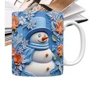 Genérico Christmas Coffee Mug | Snowman Ceramic Christmas Coffee Cup,Christmass Coffees Ceramic Mug For Wine Soup Juice Beer Water