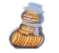 Genérico Christmas Cookie Tray & Box Set - 3-Piece Holiday Serving Platter With Dividers For Treats, Nuts, Fruits & Dips | Portable Food Organizer For Kitchen Table, Countertop & Parties