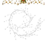 Genérico Christmas Crystal Garland | 130cm Diamond Bead Decoration | Elegant Transparent Bead Ornaments for Wreath, Tree, Chandelier, Mantel, Stairs, Wedding, Party, Home, Winter Front Door Decor
