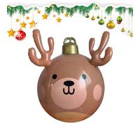 Genérico Christmas Deer Ball, Cute Holiday Decoration, 26.77x24.41in Easy to Inflate & Set Up, Eye Catching Accent, Christmas Decorating for Offices, Apartments, Driveways, Thanksgiving, Celebrations
