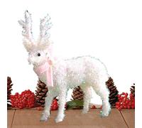 Genérico Christmas Deer, Christmas Deer Decorations Indoor Wear Scarf, Glittering Reindeer Sculpture for Home Winter Holiday Porch Yard Window Halloween