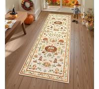 Genérico Christmas Deer Santa Long Rug - Festive, Soft & Washable Holiday Carpet, Decorative Accent Rugs Runner Decor, for Hallways Kitchen Bathroom Non Slip (#E,40cm*120cm)