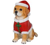 Genérico Christmas Dog Figurines For Decoration, Holiday Party Supplies For Offices, Cute Resin Christmas Figurine, Dormitory School Room Apartment Birthday Thanksgiving Party