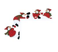 Genérico Christmas Door Corner Decoration, Wall Sculpture, 8-12 Inches Wooden Double-Sided, Festive Door Topper Sign, for Bedroom Living Room Mantel Window Home, Cabinet, Natural Wood