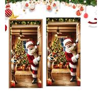 Genérico Christmas Door Cover | 2D Winter Holiday Party Background | Holiday Door Cover,for Indoor Outdoor Home Kitchen Party Porch