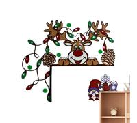 Genérico Christmas Door Topper, Christmas Door Corner, Wooden Door Frame Decor, Christmas Wooden Door Frame Decor Funny Holiday Home Frame Ornament for Interior, Outdoor Use and Festive Home Acents