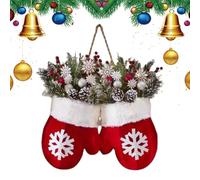 Genérico Christmas Door Wreath - Seasonal Garland Decoration | Artificial Holiday Wreath,for Home Farmhouse Indoor Outdoor Porch Christmas Parties Wall Window