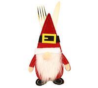 Generico Christmas Flatware Holder, Felt Gnomes Fork Cutlery Storage Pouch, Felt Gnomes Utensil Organizer Holder For Theme Party Dinner Table Holiday Wedding Birthday Celebrate New Year