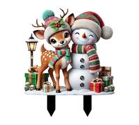 Genérico Christmas Garden Stakes - 2D Acrylic Decoration, Outdoor Yard
