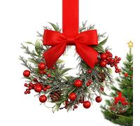 Genérico Christmas Garland Decor - Christmas Door Wreath | Small Bow Tie Wreath | Christmass Wreaths Garlands Outdoor Indoor For Indoor Winter Wall Outdoor Holiday Home Mantle Kitchen Activities