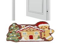 Genérico Christmas Gingerbread Doormat - 23.6x13.7 Inch Soft Non-Slip Holiday Bathroom Rug, Ideal Winter Floor Mat for Porch, Entryway, Bedroom, Living Room, Outdoor and Indoor Home Decoration