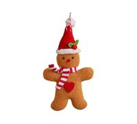 Genérico Christmas Gingerbread Man Ornaments - Cute Cartoon Festive Felt Holiday Decor - Gingerbread Figurines Tree Ornaments,for Home Dining Table Party Mantle Fireplace Window