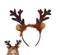 Genérico Christmas Hair Band - ABS, 10.24x10.43in Comfortable Headwear Festive And Lightweight | Reindeer Antlers Headband, Holiday Party Accessory For Weddings, Picnics, BBQs, Backyard Gatherings
