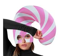 Genérico Christmas Hats, Holiday Headwear for Kids, Festival Accessories Women, Face Cover Candy Cane Design, Soft Comfortable Material, Party Supplies for Family Gathering, Events 14.57 Inches