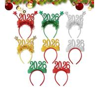 Genérico Christmas Headbands For Adults, 2026 Christmas Hairband, 8 Pieces Party Headpiece For Family Gathering Decor Bar Mall Activity Event Photography