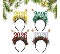 Genérico Christmas Headwear For Women, Christmas Accessories Decorations, Funny 4 Pieces Decor 2026 For Holiday Party Winter Photo Props Outfit Halloween Cosplay Kid Women Adult Girl