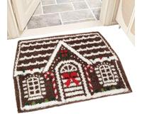 Generico Christmas House Mat 23,6 × 35,4" - No Slip Soft Christmas Doormat | Holiday Gingerbread House Rug For Porch, Entrance, Home, Bedroom & Living Room