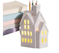 Genérico Christmas Houses, Ceramic House with Light, Holiday Table Decor, Festive Design with LED Illumination, Charming Accent for Seasonal Display Indoor Tabletop Mantel Shelf Party