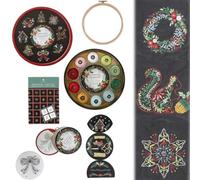 Genérico Christmas-Keepsake Embroidery Kit by Missouri Star, DIY Handcraft Starter Set with Threads,Needles,Instructions, Meaningful Handmade Gift for Celebrate Love and Warmth