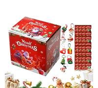 Genérico Christmas Keychain - 32 Pieces Reindeer Cute Key Chain | Small Snowmen Doll Keychain | For Backpack Purse Luggage Phone Handbag Car School Party Holiday Birthday Daily Adults Kids Students