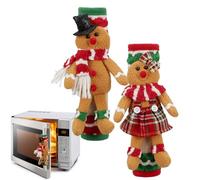 Generico Christmas Kitchen Appliance Covers - 2X Gingerbread Man Kitchen Appliance Covers | Christmas Decorations Refrigerator Door Cover, Protective Festive Home Decor
