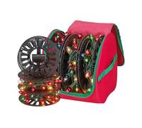 Genérico Christmas Led Light Storage Bag - Christmas Light Pouch | Large Capacity Heavy Duty Oxford Fabric | Christmâs String Lights Organizer for Home Dorm Bedroom Living Room Cabinet