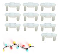 Genérico Christmas Light Clips, Outdoor Magnetic Hooks, 1.57x0.79x0.79 Inches String Light Clip, 10 Pack Set, Compact Seasonal Lighting Hook, Compatible with C7 and C9 Holiday Lights Sockets